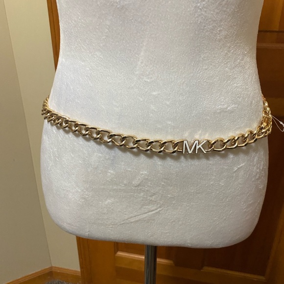 NWT Michael Kors Chain Link Enamel Belt - Picture 3 of 4